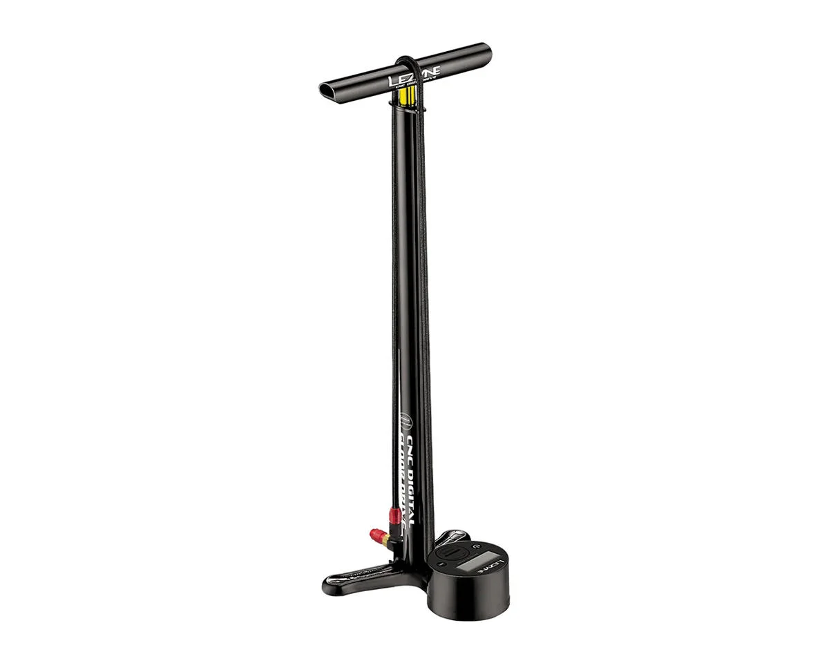 Lezyne CNC Alloy HP Digital Drive Floor Pump (Satin Black) (Presta/Schrader Valve Compatible)
